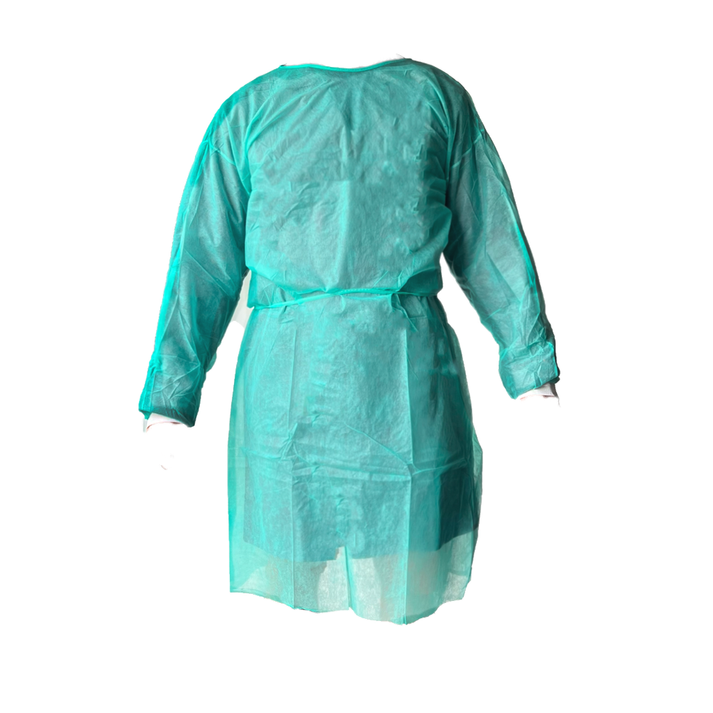 Blouse de protection verte P.P 25gr/m², poignets jersey /10 Unités