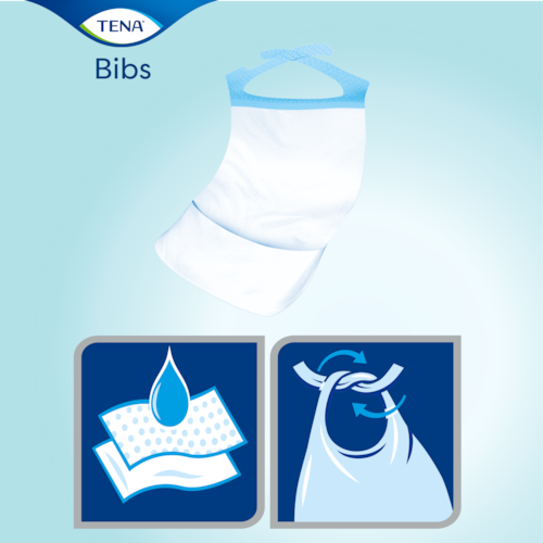 TENA Bibs - Bavoirs adultes jetables /150 Unités