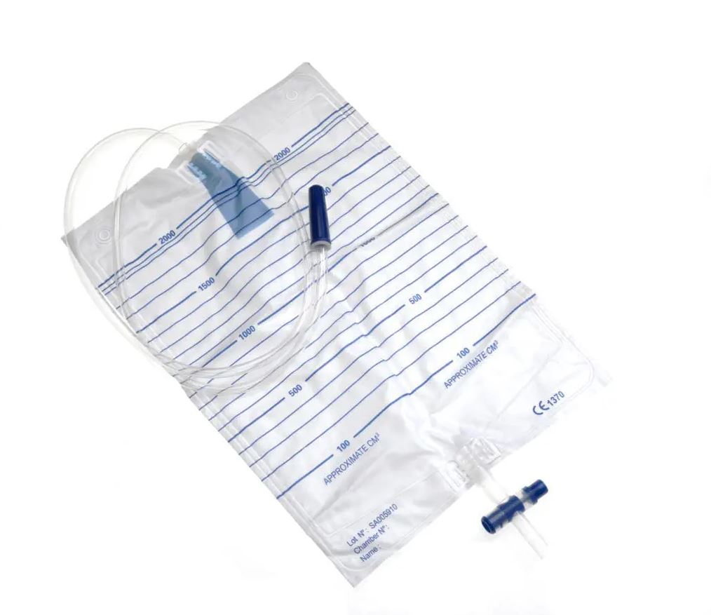 Sac à urine 2L - stérile - valve anti-retour - Sachet Peel pack /1 Unité