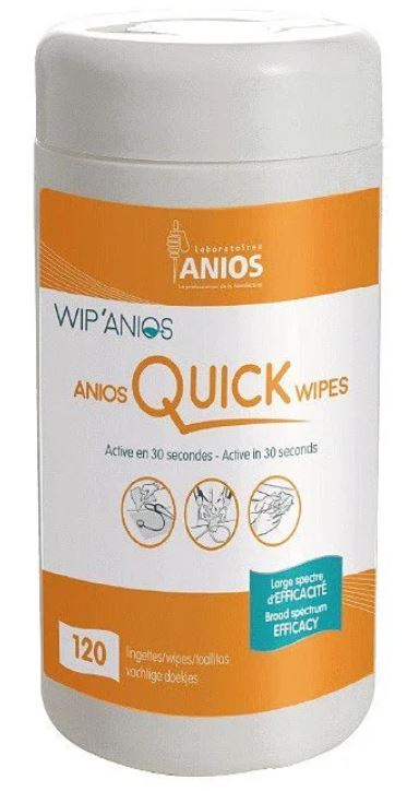Lingettes désinfectantes Quick'wipes /120 Unités