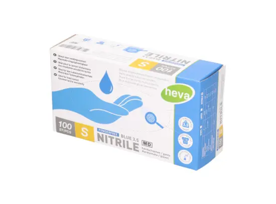 Gant nitrile bleu 3,5 gr non-poudré/100pces