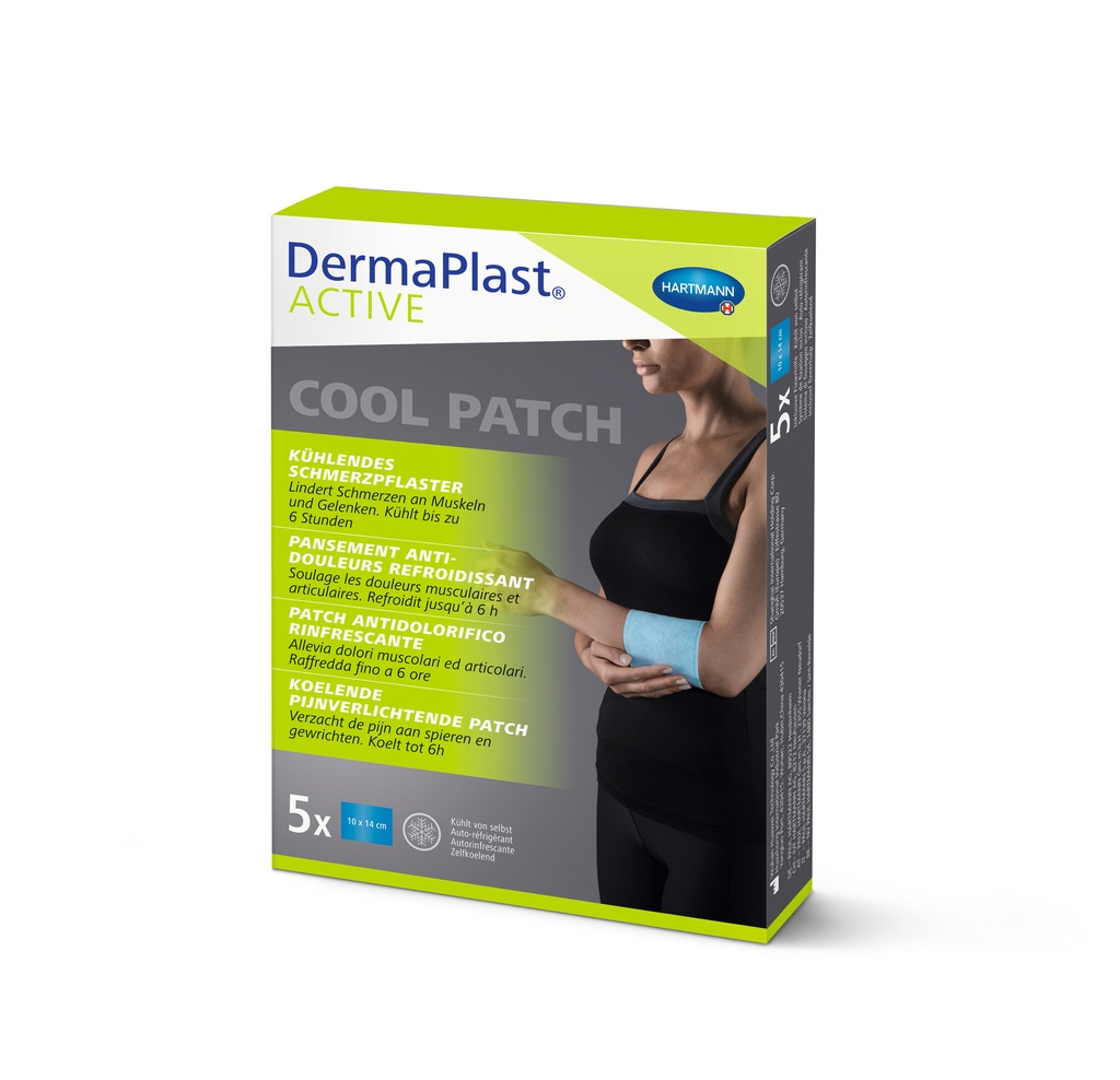 DermaPlast® ACTIVE Cool Patch - Pansement Anti-Douleurs Refroidissant 10 x 14 cm /5 unités