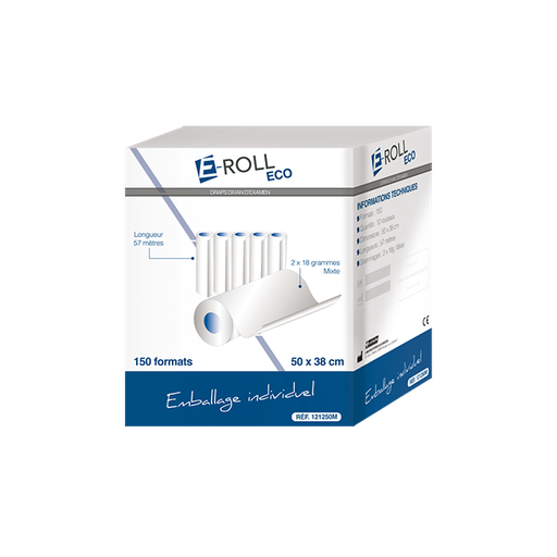 [EU121250M - B] Drap d'examen E-ROLL eco - 150 formats 50 x 38 cm - Emballage individuel