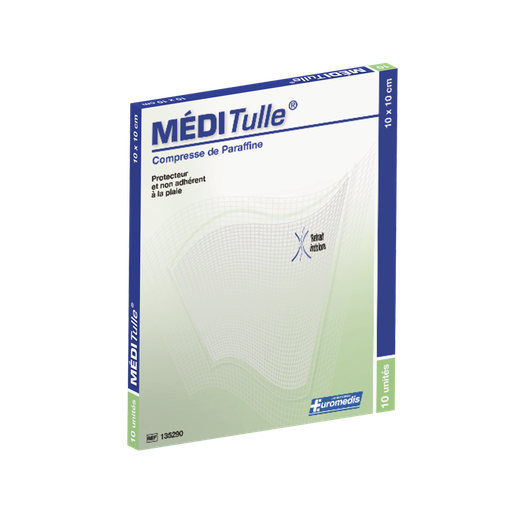 [EU135290] MÉDITULLE® - Pansement gras stérile 10 x 10 cm  /10 Unités