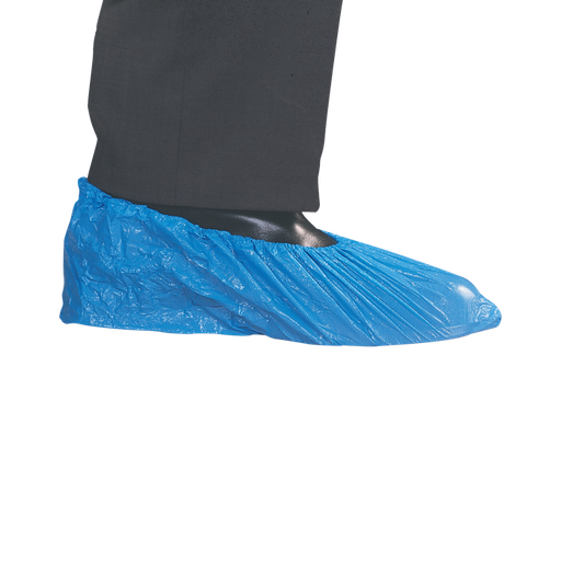 [EU161104X] Couvre chaussures en CPE Bleu 14 x 35 cm / 10 Unités