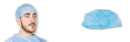 [EU161151J] Bonnet de chirurgien - Bleu - Sachet de 100