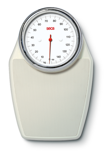 Pèse-personne mécanique Seca 760, cadran rond - écru/chrome