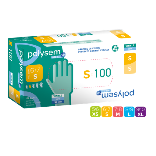 Gants d'examen Vinyle stretch non stérile, non poudrés Foyer du Fort