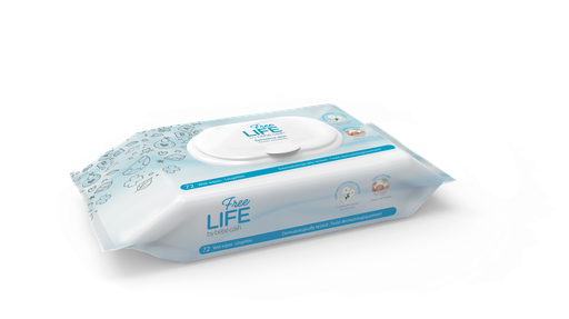 [261371-04] Freelife by bébé cash - Lingettes / 72 Unités