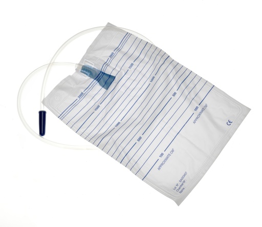 [COLVA] Sac à urine 2L - non stérile - valve anti-retour - sans robinet /1 Unité