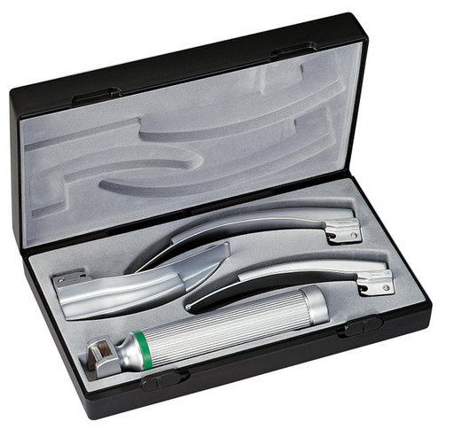 [PR-RIE-7040] Coffret Laryngoscope Riester Ri-Standard, lames courbes Mac Intosh 2,3,4 F.O - Eclairage sous vide 2,7 V