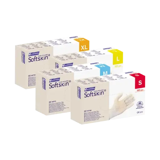 Gant d'examen SOFTSKIN - 240 mm - sans poudre - boîte de 100